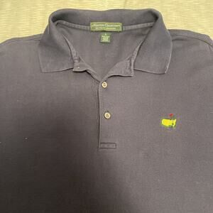 Masters Collection Golf Polo Shirt Navy 60s Two-Ply Mercerized Cotton Size Large
